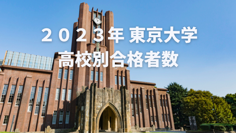 2023年 東京大学 高校別合格者数（ベスト50）